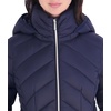 image:imageMichael Kors Womens Long Lightweight Packable Puffer Jacket With HoodNavy