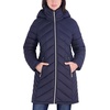 image:imageMichael Kors Womens Long Lightweight Packable Puffer Jacket With HoodNavy