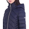 image:imageMichael Kors Womens Long Lightweight Packable Puffer Jacket With HoodNavy