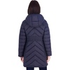 image:imageMichael Kors Womens Long Lightweight Packable Puffer Jacket With HoodNavy