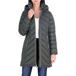 image:imageMichael Kors Womens Long Lightweight Packable Puffer Jacket With HoodIvy