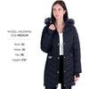 image:imageMichael Kors Womens Long Puffer Coat with Belt and Faux Fur HoodBlack