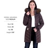 image:imageMichael Kors Womens Long Puffer Coat with Belt and Faux Fur HoodChocolate