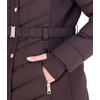 image:imageMichael Kors Womens Long Puffer Coat with Belt and Faux Fur HoodChocolate