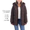 image:imageMichael Kors Womens Shiny Cold Weather Puffer Coat with Insulated BibChocolate