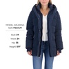 image:imageMichael Kors Womens Shiny Cold Weather Puffer Coat with Insulated BibNavy