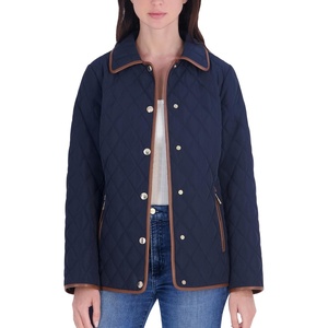 image:imageMichael Kors Womens Diamond Quilted Jacket for Women Stylish Lightweight Jacket with Trim DetailMidnight
