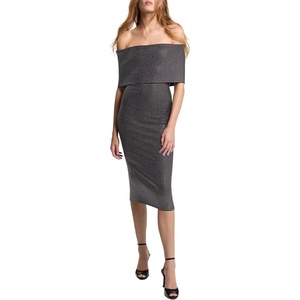 image:imageMichael Kors Womens Off Shoulder Stud DressBlack