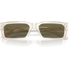 image:imageMichael Kors mens Mk2296u Split Universal Fit Rectangular SunglassesBeige TransparentBrown Green