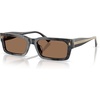 image:imageMichael Kors mens Mk2296u Split Universal Fit Rectangular SunglassesBlack Camo TortoiseBrown