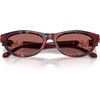 image:imageMichael Kors womens Mk2293u Napa Valley Universal Fit Oval SunglassesMerlot Camo TortoiseMerlot