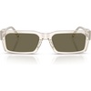 image:imageMichael Kors mens Mk2296u Split Universal Fit Rectangular SunglassesBeige TransparentBrown Green