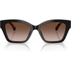 image:imageMichael Kors womens Mk2292u Santa Barbara Universal Fit Square SunglassesBlackBrown Gradient