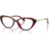 image:imageMichael Kors womens Mk4206u Lille Universal Fit Cat Eye Prescription Eyewear FramesDark Red TransparentDemo Lens