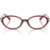 image:imageMichael Kors womens Mk4199u Kensington Universal Fit Oval Prescription Eyewear FramesDark Red TransparentDemo Lens
