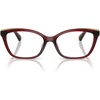 image:imageMichael Kors womens Mk4204u Matterhorn Universal Fit Rectangular Prescription Eyewear FramesDark Red TransparentDemo Lens