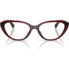 image:imageMichael Kors womens Mk4206u Lille Universal Fit Cat Eye Prescription Eyewear FramesDark Red TransparentDemo Lens