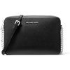 image:imageMichael Kors Womens Jet Set Large Crossbody Bag SilverTone HardwareTextured LeatherBlack