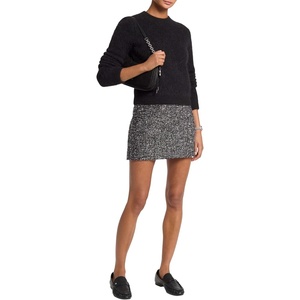 image:imageMichael Kors Womens Tweed Mini SkirtMetallicSilver