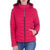 image:imageMichael Kors Womens Lightweight Logo Zipper Packable Hooded Puffer JacketCrimson