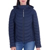 image:imageMichael Kors Womens Lightweight Logo Zipper Packable Hooded Puffer JacketNavy
