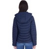 image:imageMichael Kors Womens Lightweight Logo Zipper Packable Hooded Puffer JacketNavy