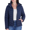 image:imageMichael Kors Womens Lightweight Logo Zipper Packable Hooded Puffer JacketNavy