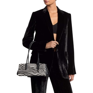 image:imageMichael Kors Womens Double Breasted Mensy BlazerVelvetBlack