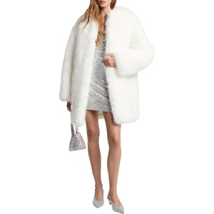 image:imageMichael Kors Womens Faux Fur CoatWhite