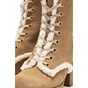 image:imageMichael Kors Womens Bryant Lace Up BootieSuedeFaux FurBurnt Khaki
