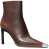 image:imageMichael Kors Womens Kasia Heeled BootieDistressed LeatherLuggage